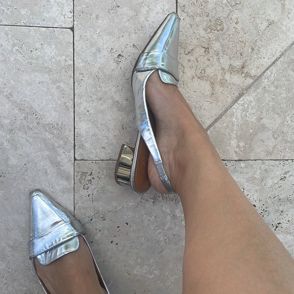 Tory Burch silver slingback block heels - Picture 12 of 12